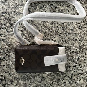 Coach mini wallet chain bag